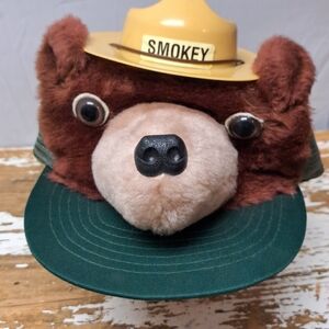 Vintage 1983 Smokey The Bear Plush Cap